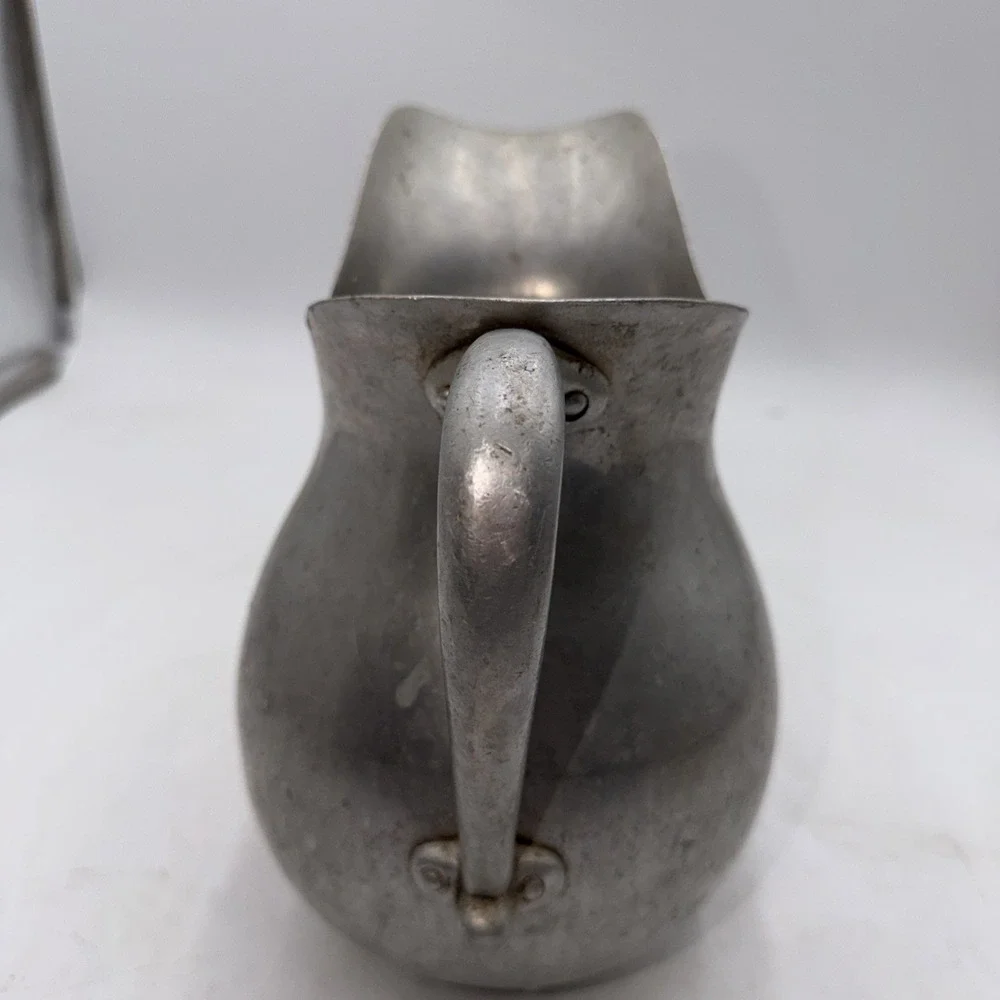Vintage Dsitressed Aluminum MirrorPITCHER Good Housekeeping Farm House